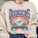 Sudadera estilo vintage de los Dodgers, sudadera de béisbol para hombre, regalo perfecto para día de juego 1 small thumbnail