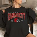 Vintage Style Kansas City Football Crewneck Sweatshirt, Ideal Fan Gifts FND8 1 small thumbnail