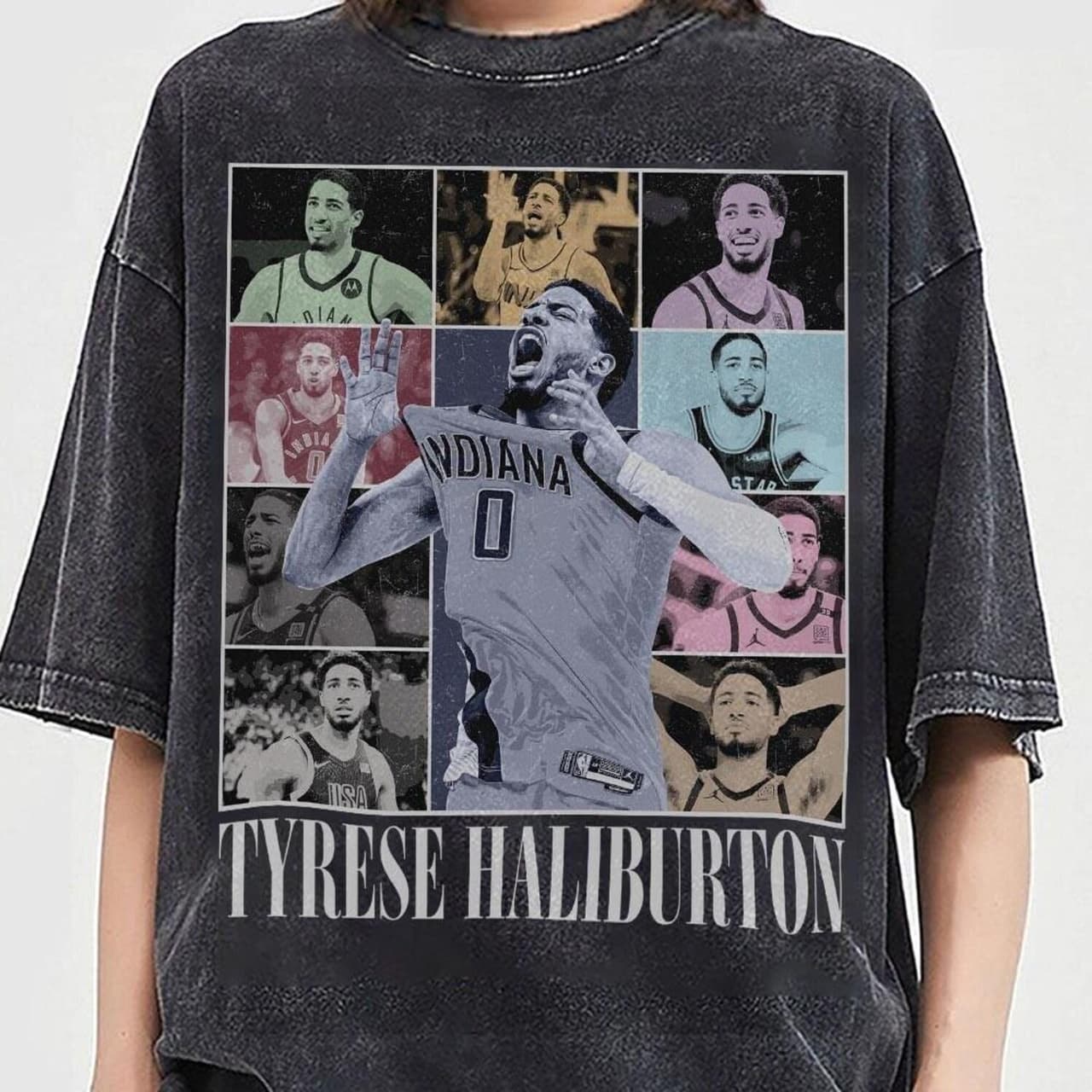 Vintage Tyrese Haliburton Pacers Bootleg 90s Basketball T-Shirt – image 1, Tyrese Haliburton Tee, Tyrese Haliburton Merch, Tyrese Haliburton Shirt, Tyrese Haliburton Sweatshirt, Tyrese Haliburton Hoodie, Tyrese Haliburton Clothes