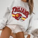 Sudadera Vintage USC Trojans Football y Regalos para Fans | Día de Partido NCAA para Mujer 1 small thumbnail