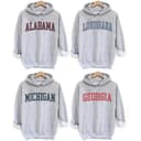 Vintage Varsity College Gildan 18500 Hoodie | Football Fan Gifts, All Teams 1 small thumbnail