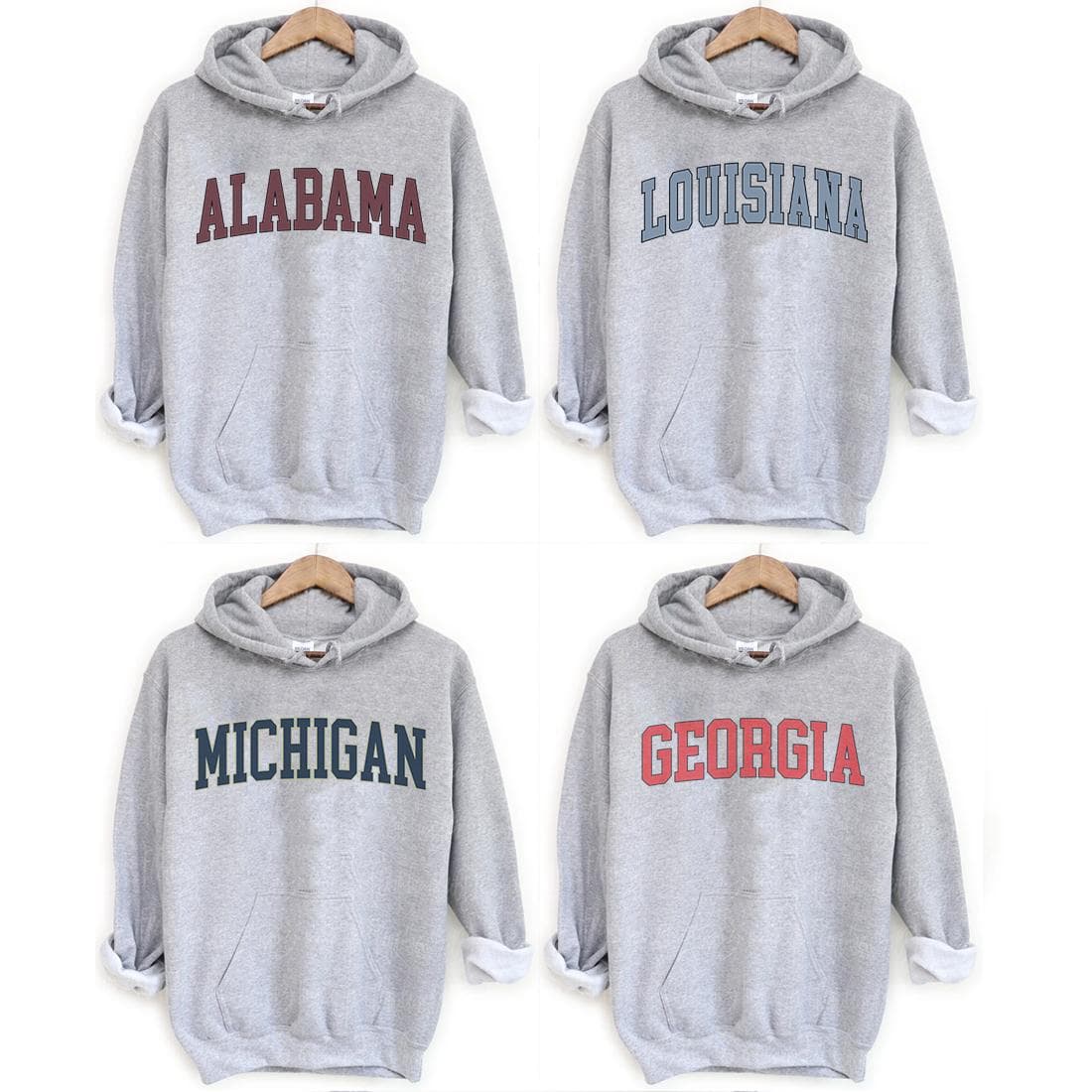 Vintage Varsity College Gildan 18500 Hoodie | Football Fan Gifts, All Teams – image 1, Vintage College Tee, NCAA T-Shirt, Alabama Crimson Tide tshirt, Ohio State Buckeyes tshirt, Texas Longhorns tshirt, Georgia Bulldogs tshirt, Michigan Wolverines tshirt