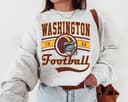 Vintage Washington Fútbol americano Crewneck, Vintage Style Washington Sudadera, Gift For Fútbol americano Lover 1 small thumbnail
