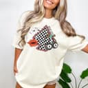 Western Turquoise 8 Ball Checkered Spade T-Shirt - Vintage Country Vibes 1 small thumbnail