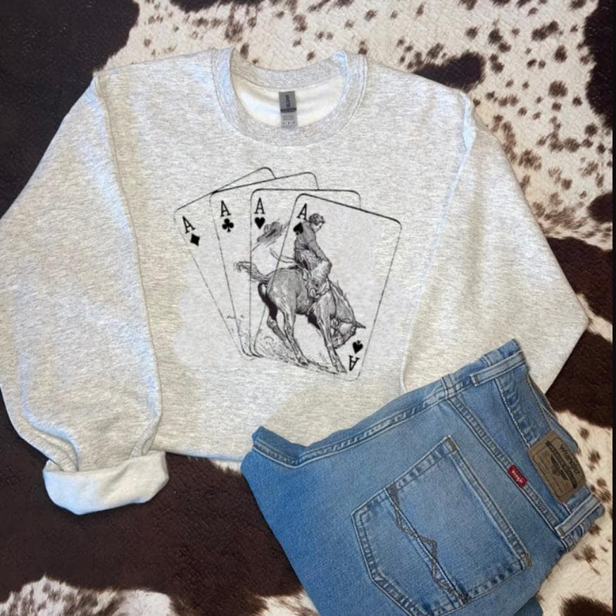 Western Women's Sweatshirt, Country Tops & Card Shirt – image 1, cards Tee, cards Merch, cards Shirt, cards Sweatshirt, cards Hoodie, cards Clothes
