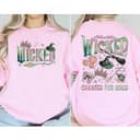 Wicked Movie Musical Gift: Oz Fan Sweatshirt, Hoodie, T-Shirt Pink/Green 3 small thumbnail