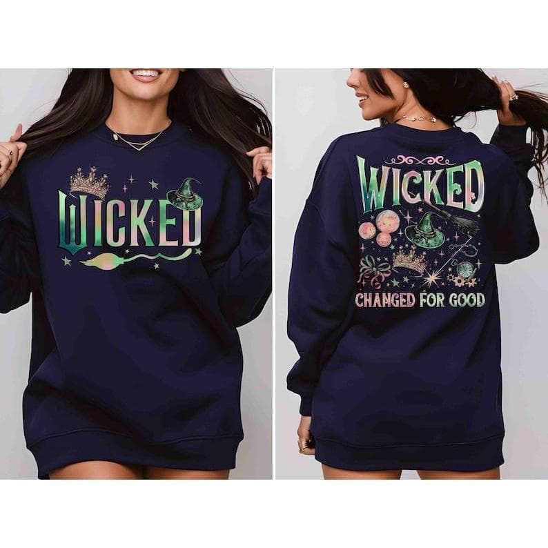Wicked Movie Musical Gift: Oz Fan Sweatshirt, Hoodie, T-Shirt Pink/Green – image 2, Wicked Movie Tee, Wicked Movie Merch, Wicked Movie Shirt, Wicked Movie Sweatshirt, Wicked Movie Hoodie, Wicked Movie Clothes
