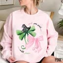 Wicked Movie Sweatshirt Hoodie: Elphaba Glinda Coquette Glitter Bow 1 small thumbnail