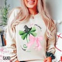 Wicked Movie Sweatshirt Hoodie: Elphaba Glinda Coquette Glitter Bow 2 small thumbnail