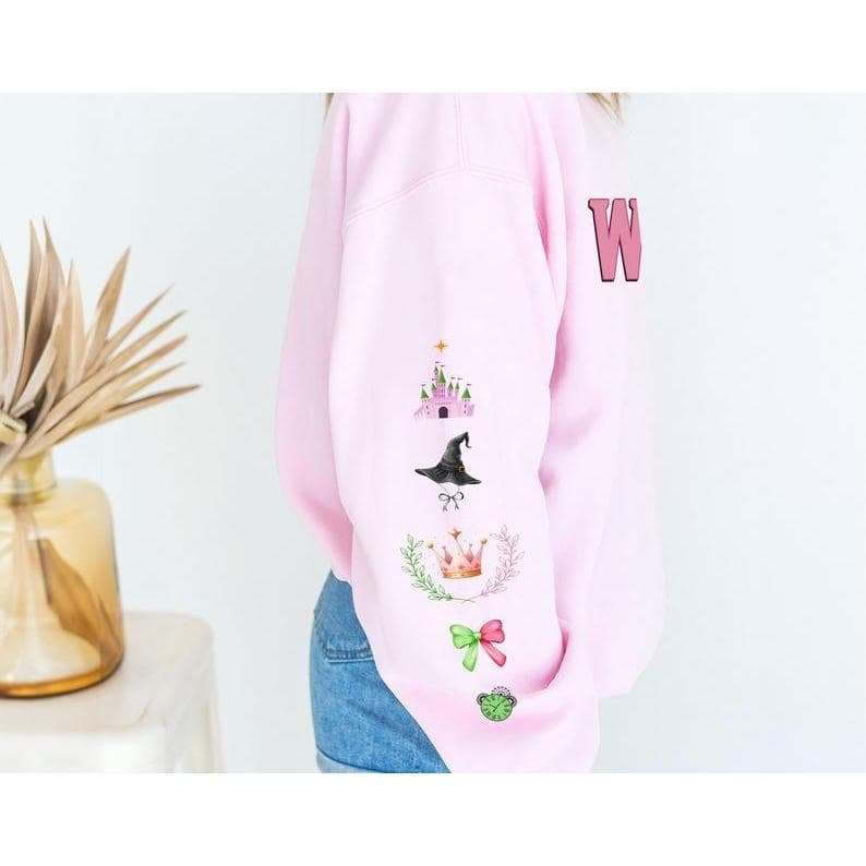 Wicked Musical & Movie Sweatshirt Hoodie | Oz Fan Gift, Pink/Green Witch – image 2, Wicked Tee, Wicked Merch, Wicked Shirt, Wicked Sweatshirt, Wicked Hoodie, Wicked Clothes