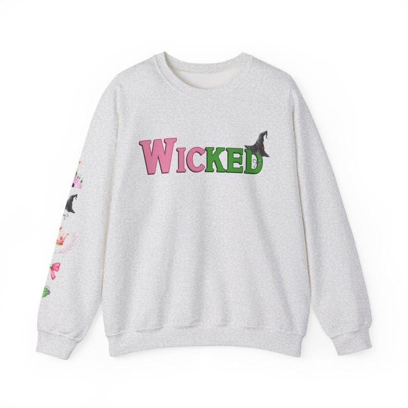Wicked Musical & Movie Sweatshirt Hoodie | Oz Fan Gift, Pink/Green Witch – image 4, Wicked Tee, Wicked Merch, Wicked Shirt, Wicked Sweatshirt, Wicked Hoodie, Wicked Clothes