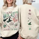 Wicked Musical Movie 2-Sided Hoodie - Pink & Green Witch Fan Gift 1 small thumbnail