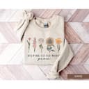 Wildflower Teacher Sweatshirt - Back to School Floral Gift 2 small thumbnail