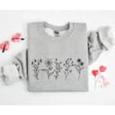 Wildflowers Floral Sweatshirt for Women | Flower Lover Crewneck Gift 3 small thumbnail