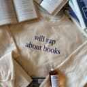 Will Yap About Books Bookish Crewneck for Readers & Bookworms 1 small thumbnail