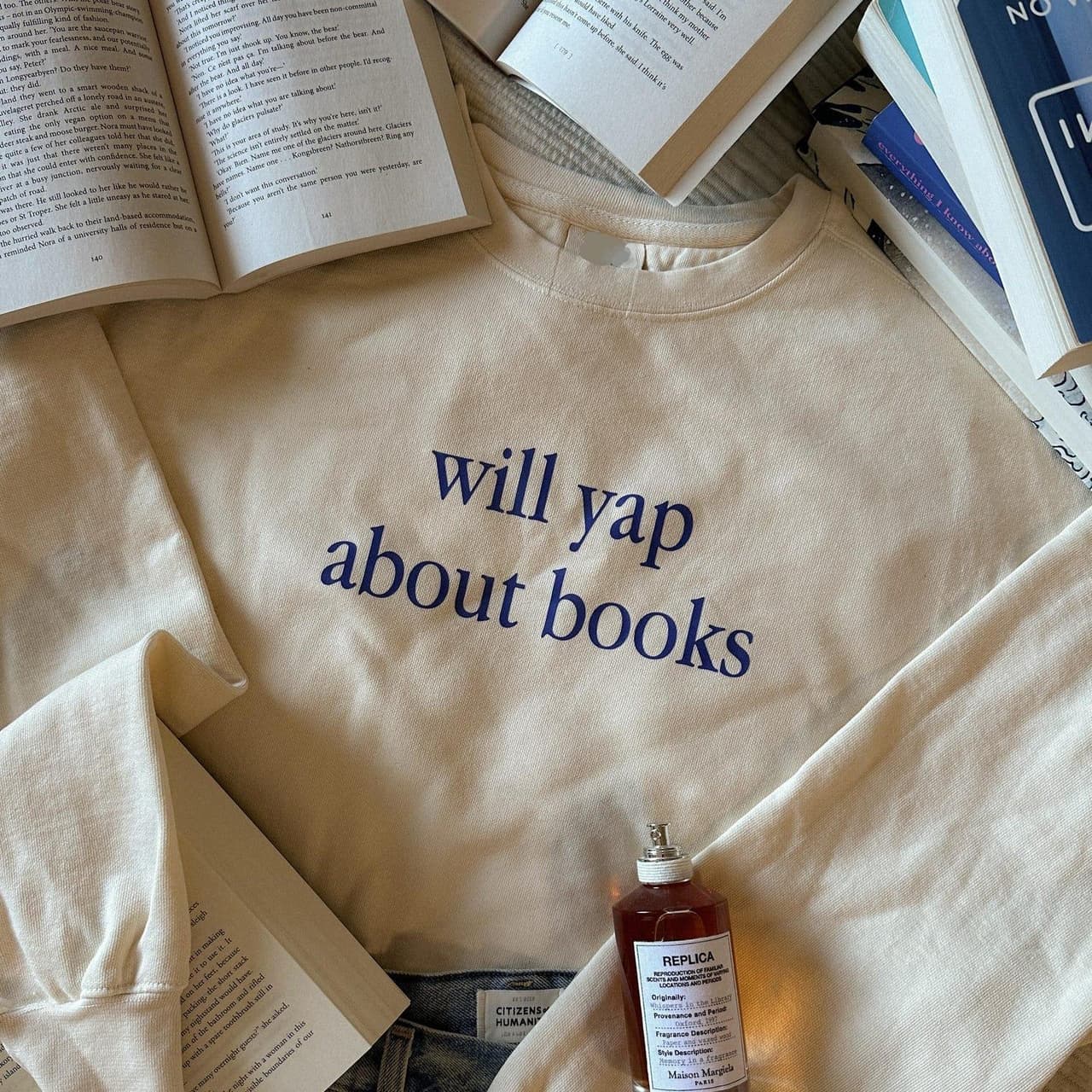 Will Yap About Books Bookish Crewneck for Readers & Bookworms – image 1, Will Yap About Books Bookish Tee, Will Yap About Books Bookish Merch, Will Yap About Books Bookish Shirt, Will Yap About Books Bookish Sweatshirt, Will Yap About Books Bookish Hoodie, Will Yap About Books Bookish Clothes