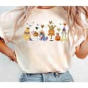 Winnie Pooh Halloween Pumpkin Shirt | Pooh, Piglet, Eeyore Spooky Cartoon 1 small thumbnail