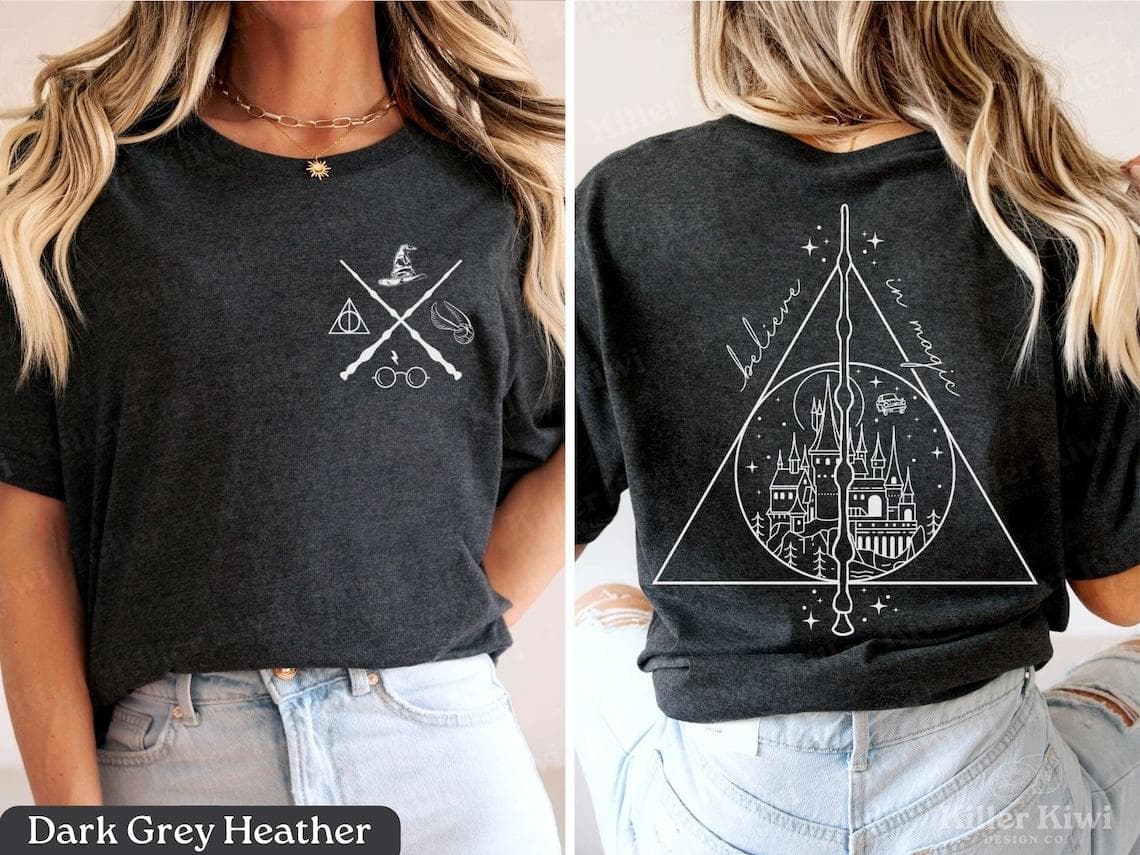 Wizard Magic School Apparel: HP Shirt, Hoodie, Sweatshirt & Gifts – image 1, Harry Potter Tee, Harry Potter Merch, Harry Potter Shirt, Harry Potter Sweatshirt, Harry Potter Hoodie, Harry Potter Clothes