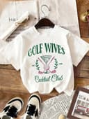 Women's Golf Wives Cocktail Club T-Shirt – Casual, Short Sleeve 1 small thumbnail