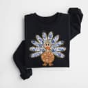 Women's Grand Millennial Thanksgiving Turkey Coquette Sweatshirt 4 small thumbnail