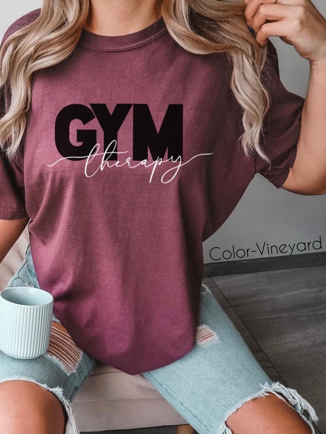Women's Gym Workout Shirt: Oversized, Therapy, Minimalist, Hoodie – image 3, Gym Workout Tee, Gym Workout Merch, Gym Workout Shirt, Gym Workout Sweatshirt, Gym Workout Hoodie, Gym Workout Clothes