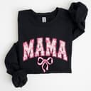 Women's Mama Coquette Pink Bows Soft Girl Era Sweatshirt Hoodie 3 small thumbnail