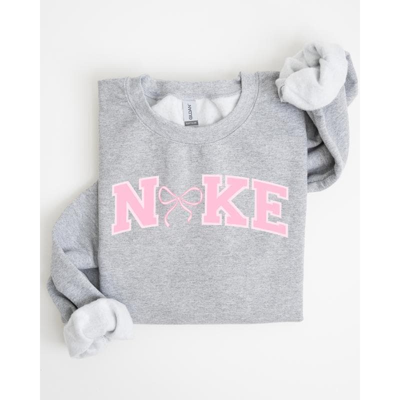 Women's Pink Bow Pullover Sweater - Loose Fit, Medium-Heavy Fabric – image 2, Pink Bow Tee, Pink Bow Merch, Pink Bow Shirt, Pink Bow Sweatshirt, Pink Bow Hoodie, Pink Bow Clothes