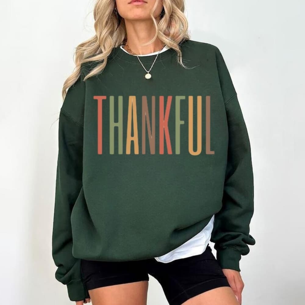 Women's Thankful Thanksgiving Sweatshirt & Hoodie - Fall Gift – image 4, Thankful Thanksgiving Tee, Thankful Thanksgiving Merch, Thankful Thanksgiving Shirt, Thankful Thanksgiving Sweatshirt, Thankful Thanksgiving Hoodie, Thankful Thanksgiving Clothes