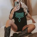 Women's Western Style Turquoise Boot Stitch Cowgirl Shirt, Sweatshirt tops for women, Cowgirl Rodeo, Gift for Her western outfits women, western clothing stuff country girl clothes 1 small thumbnail