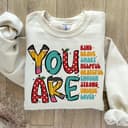 You Are Kind Retro Teacher School Doodles Shirt Sweatshirt Hoodie 1 small thumbnail