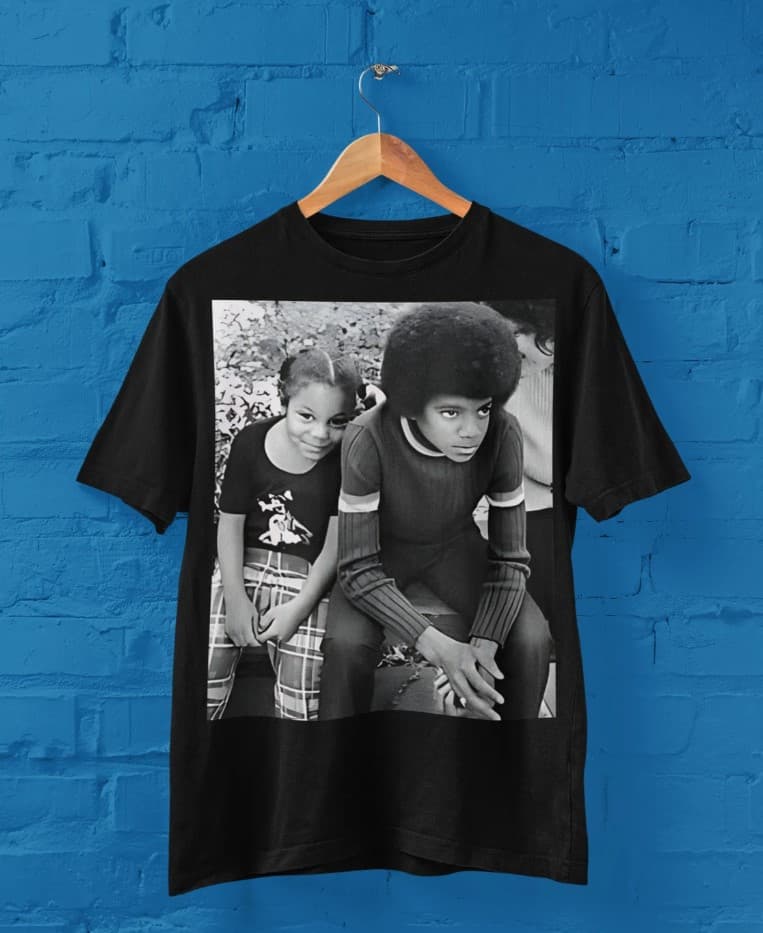 Young Michael & Janet Photo Shirt – 70s Soul RB, 80s 90s Pop King – image 1, Michael Tee, Michael Merch, Michael Shirt, Michael Sweatshirt, Michael Hoodie, Michael Clothes