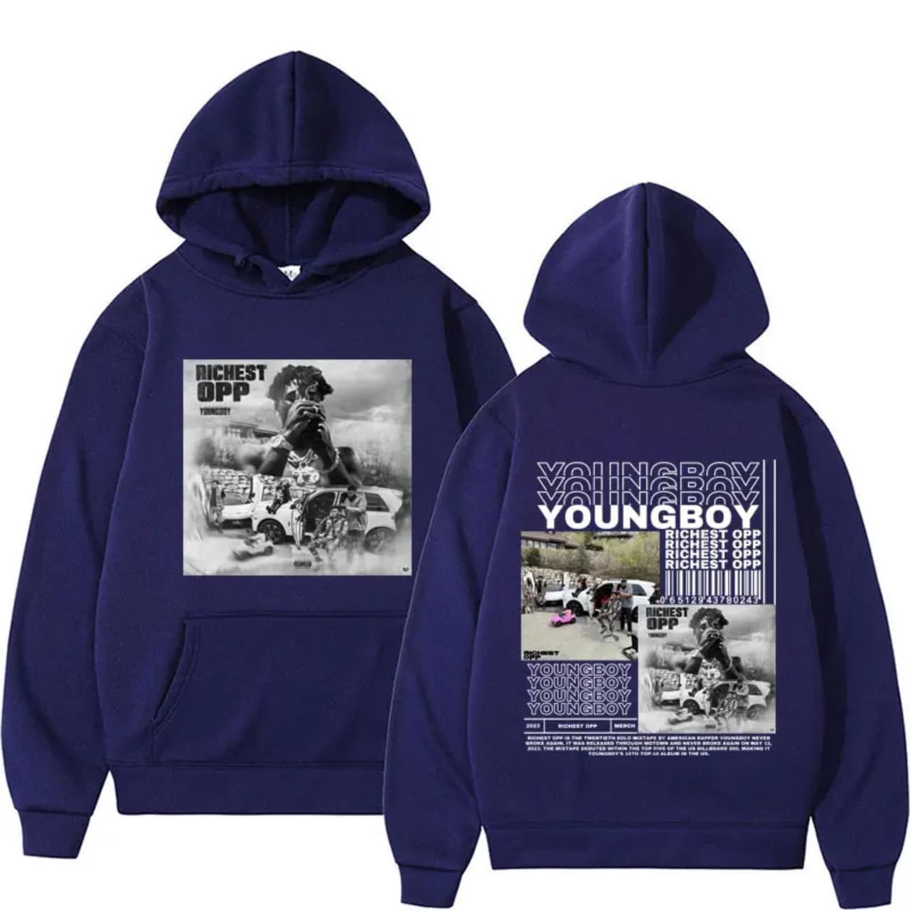 YoungBoy 2024 Album Hoodies & Richest Opp T-Shirts, Hip Hop Apparel – image 3, Young Boy Tee, Young Boy Merch, Young Boy Shirt, Young Boy Sweatshirt, Young Boy Hoodie, Young Boy Clothes