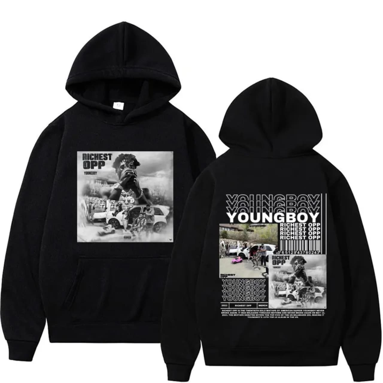 YoungBoy 2024 Album Hoodies & Richest Opp T-Shirts, Hip Hop Apparel – image 4, Young Boy Tee, Young Boy Merch, Young Boy Shirt, Young Boy Sweatshirt, Young Boy Hoodie, Young Boy Clothes