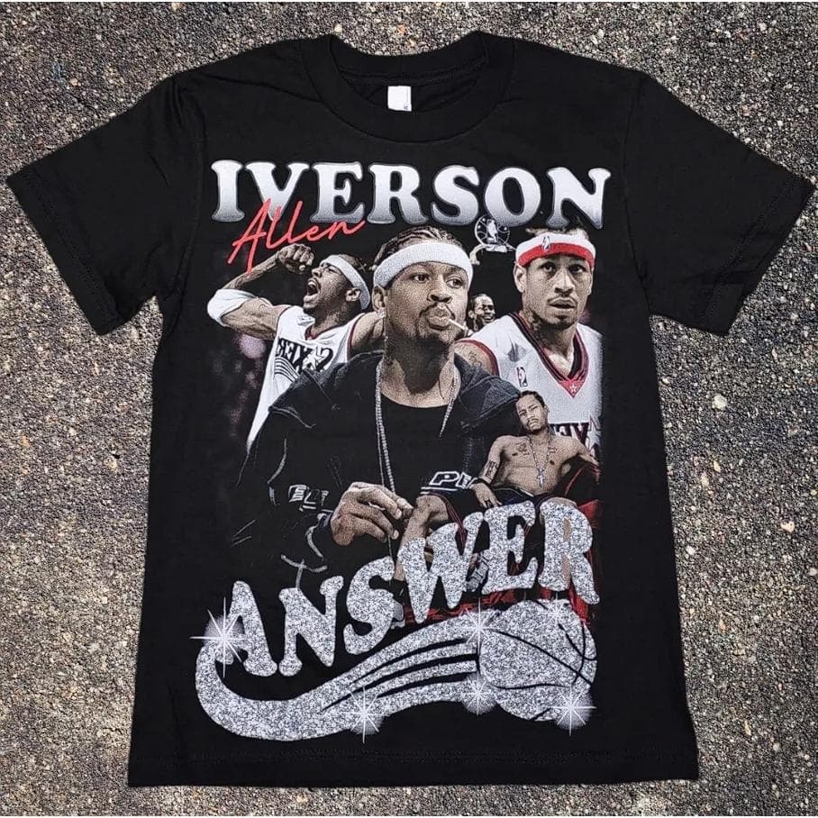 Youth Adult Allen Iverson Vintage Basketball Graphic Tee – image 1, Allen Iverson Tee, Allen Iverson Merch, Allen Iverson Shirt, Allen Iverson Sweatshirt, Allen Iverson Hoodie, Allen Iverson Clothes