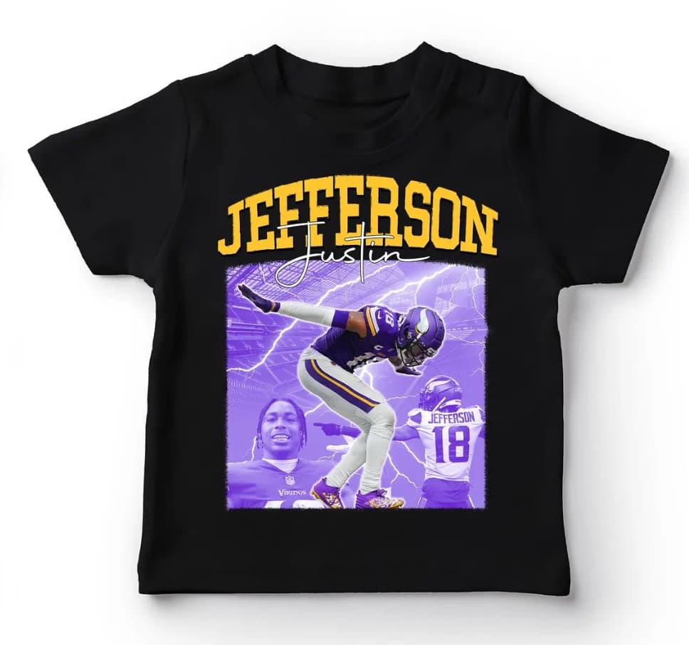 Youth Justin Jeffersonn T-Camiseta, Minnesota Fútbol americano Fan Camiseta, Game Day Camiseta, Family Matching Camiseta – image 1, Justin Jeffersonn Tee, Justin Jeffersonn Merch, Justin Jeffersonn Shirt, Justin Jeffersonn Sweatshirt, Justin Jeffersonn Hoodie, Justin Jeffersonn Clothes