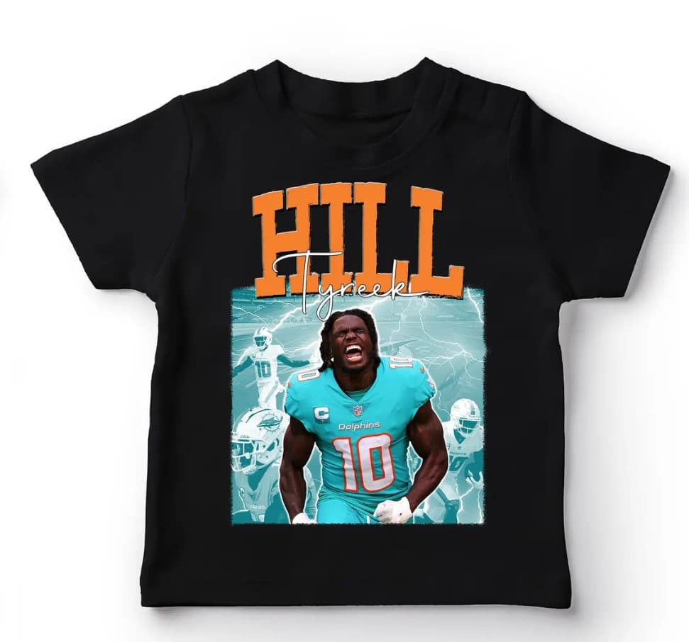 Youth Tyreek Hill T-Shirt – Miami Football Family Match Day Gift – image 1, Miami Dolphins Tee, miami dolphins merch, miami dolphins shirt, miami dolphins t shirt, t shirt miami dolphins, t shirt dolphins miami, dolphins miami shirt